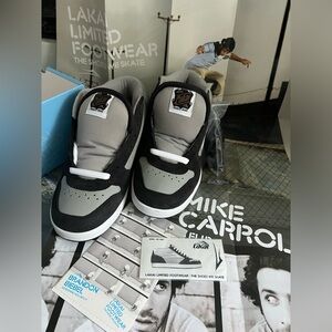 Lakai Sky High skate shoes. Gray / brown leather Hardly Men's size 9.5 NIB